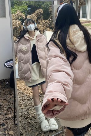 American Retro Star Thickened Couple Puffer Jacket - Unisex Winter Cotton Coat for Men and Women, Trendy 2025 Style