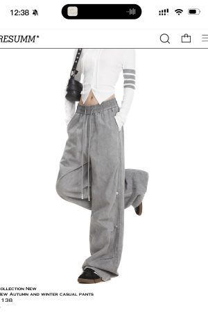 American Retro Wide-Leg Cargo Pants for Women - Trendy Loose Straight Casual Jazz Dance Pants