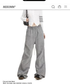 American Retro Wide-Leg Cargo Pants for Women - Trendy Loose Straight Casual Jazz Dance Pants