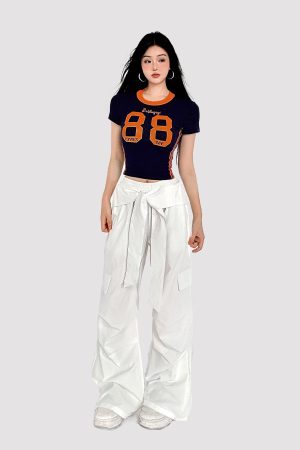 American Sports Style Digital Print Short Sleeve T-Shirt - 2025 Summer Retro Minimalist Women's Top for Casual Chic Look