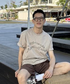 American Vintage Letter Print Short Sleeve T-Shirt for Men - Summer Casual Loose Fit Top, Trendy 90s Style