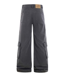 American Vintage Multi-Pocket Wide-Leg Jeans - 2025 Summer Casual Loose Pants for Work & Everyday Wear