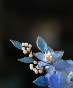 Ancient Style Blue Hairpin Headdress for Women - Fairy Tang Costume Clip Accessory for Qipao and Traditional Looks
