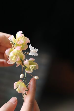 Ancient Style Flower Hairpin - Tang Dynasty Girl Hair Clip, Hanfu Hair Ornament, Super Fairy Costume Accessory for Women