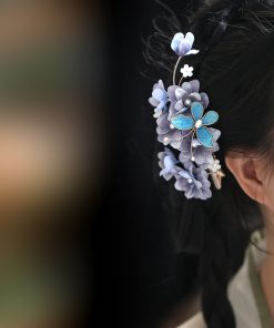 Ancient Style Hair Accessories - Song Dynasty Hanfu Hairpin, Fairy Butterfly Side Clip for Qipao Updo, Vintage National Style