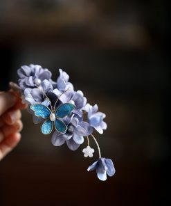 Ancient Style Hair Accessories - Song Dynasty Hanfu Hairpin, Fairy Butterfly Side Clip for Qipao Updo, Vintage National Style