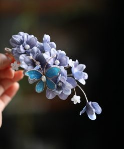 Ancient Style Hair Accessories - Song Dynasty Hanfu Hairpin, Fairy Butterfly Side Clip for Qipao Updo, Vintage National Style