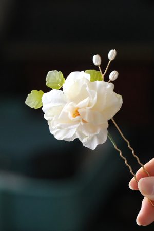 Ancient Style Tang Dynasty Hairpin Clip for Women - High-End Fairy Floral Hanfu Hair Accessory, Elegant Side Decoration