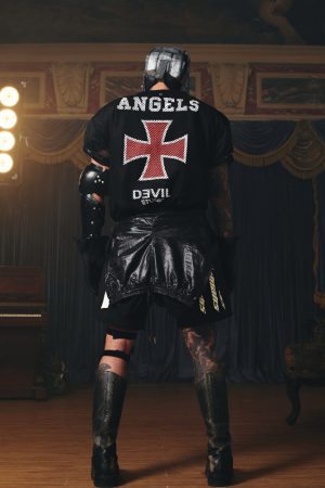 Angel Light Cross Print Mesh Jersey Short Sleeve T-Shirt - Summer Hip Hop Streetwear Top, Urban Style, Y2K Fashion