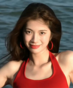 Ankara Red Ear Hoops - Hong Kong Style Minimalist Earrings for Square and Round Faces, Light Luxury High-End Look