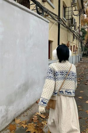 Apricot Quilted Midi Skirt with Elastic Waist - Pumpkin Korean Retro Design for Autumn/Winter Fashion