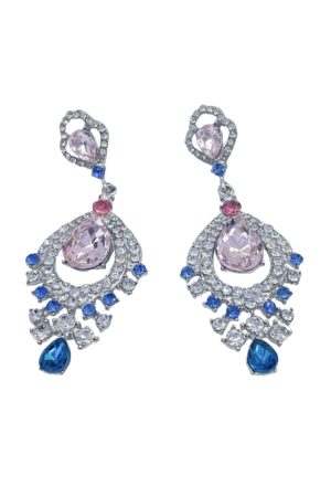 Artistic Retro Palace-Style Fan-Shaped Diamond-Inlaid Drop Earrings for Women - Elegant French Design, 2025 Fashion Accessories