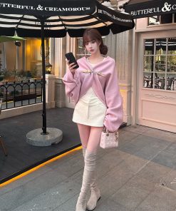 Artistic Women's Pure Wool Shawl Coat - High-End Spring Fashion with Fragrant Valve Family Design