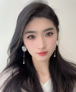 Asymmetric Shell Pearl Earrings for Women - Gentle Forest Style Long Earrings, 2025 Trendy Fairy Vacation Accessory