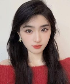 Asymmetrical Green Butterfly Earrings for Women - Fresh Forest Style Spring/Summer Niche Long Studs