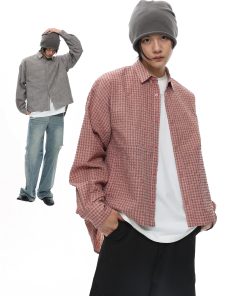 Asymmetrical Hem Long Sleeve Shirt in Bubble Gauze - Breathable Roaring Beast Design for Trendy Y2K Style