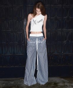 Asymmetrical Shoulder Letter Print Tank Top - Street Style Slim Fit Hot Girl Basic Top for Versatile Fashion Looks