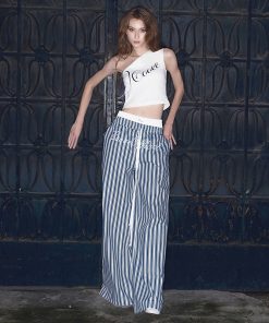 Asymmetrical Shoulder Letter Print Tank Top - Street Style Slim Fit Hot Girl Basic Top for Versatile Fashion Looks