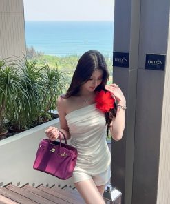 Asymmetrical White Sling Top for Women with Ruffles, Waist-Cinching, and Floral Details - Summer 90s Y2K Style