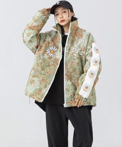 August Outfit Aesthetic, Downtown Comfy Outfits - Soft Girl Daisy Jacket