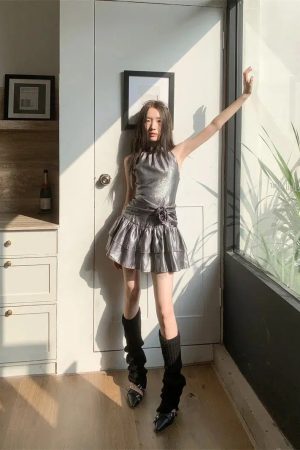 Australian Casual Outfit, Simple Outfit For Work - Metallic Mini Dress