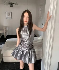 Australian Casual Outfit, Simple Outfit For Work - Metallic Mini Dress