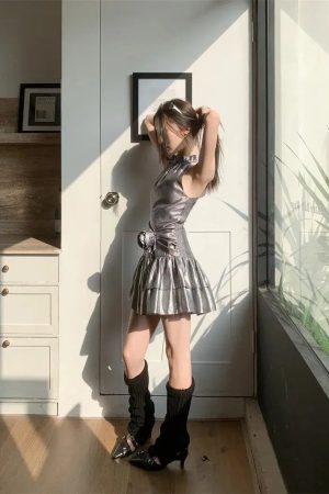 Australian Casual Outfit, Simple Outfit For Work - Metallic Mini Dress
