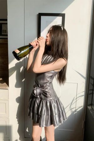 Australian Casual Outfit, Simple Outfit For Work - Metallic Mini Dress