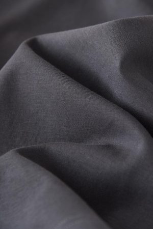 Autumn 2025 Seamless Wide Loose Fit Half High Neck Long Sleeve Cotton T-Shirt - Gray Back Spliced Pullover for Effortless Style