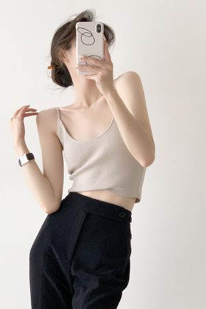 Autumn Knitted Long Sleeve Cardigan & Camisole Two-Piece Set for Women - Cozy Soft Sweater Outfit, Perfect for Layering