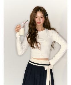 Autumn Long Sleeve T-Shirt for Women, Unique Short Sweet & Spicy Design, Trendy Casual Top for Weekend Wear