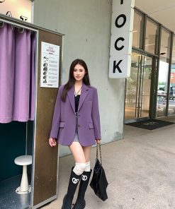 Autumn Vintage Twill Suit Jacket for Women, Casual Blazer, High-End Professional Quality, Stylish Design, Elegant Outerwear