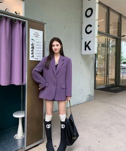 Autumn Vintage Twill Suit Jacket for Women, Casual Blazer, High-End Professional Quality, Stylish Design, Elegant Outerwear