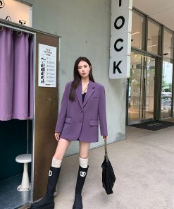 Autumn Vintage Twill Suit Jacket for Women, Casual Blazer, High-End Professional Quality, Stylish Design, Elegant Outerwear