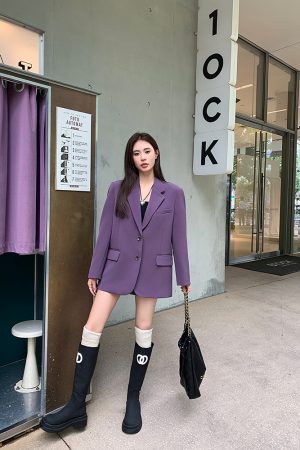 Autumn Vintage Twill Suit Jacket for Women, Casual Blazer, High-End Professional Quality, Stylish Design, Elegant Outerwear