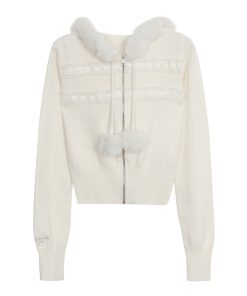 Autumn/Winter Short Hooded Knitted Cardigan Sweater for Women - Cozy Casual Layering Essential