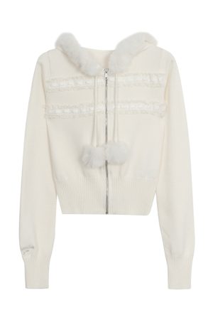 Autumn/Winter Short Hooded Knitted Cardigan Sweater for Women - Cozy Casual Layering Essential