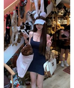 Backless Bodycon Dress for Women - Waist-Cinching, Slim Fit, Elegant Spicy Girl Style, Padded Short Skirt for Summer