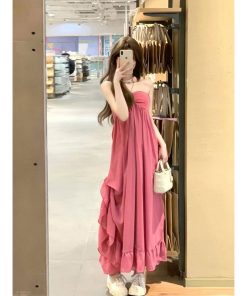 Backless Halter Strap Dress with Fairy Design - Padded Summer Maxi Dress for a Sexy Vacation Look