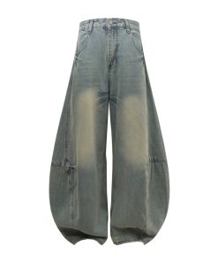 Baggy Denim Pants for Women - 2025 Summer Loose Curved American Style Jeans - Lightweight Fashionable Casual Bottoms