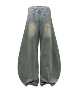 Baggy Denim Pants for Women - 2025 Summer Loose Curved American Style Jeans - Lightweight Fashionable Casual Bottoms