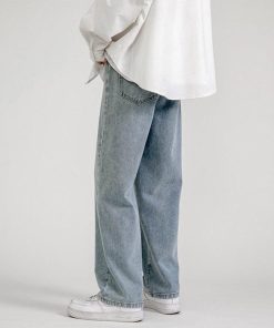 Baggy Outfit Ideas Street Styles, Women Academia Aesthetic - Straight Leg Mid Rise Baggy Jeans