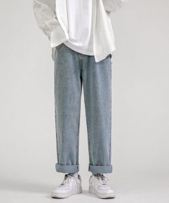 Baggy Outfit Ideas Street Styles, Women Academia Aesthetic - Straight Leg Mid Rise Baggy Jeans