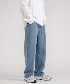 Baggy Outfit Ideas Street Styles, Women Academia Aesthetic - Straight Leg Mid Rise Baggy Jeans
