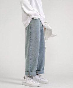 Baggy Outfit Ideas Street Styles, Women Academia Aesthetic - Straight Leg Mid Rise Baggy Jeans