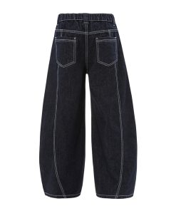 Baggy Wide-Leg Denim Jeans in Original Color - Trendy Loose Fit with Three-Dimensional Design for Effortless 90s Style