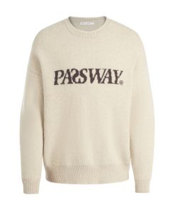 Basic Logo Sweater for Couples - Round Neck Knitted Pullover, Casual Thick Top for Spring and Autumn, National Trend Fashion
