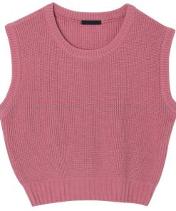 Basic U-Neck Knitted Vest - Simple Design Knit Top for Casual Style, Perfect for Layering, Korean Fashion Essential