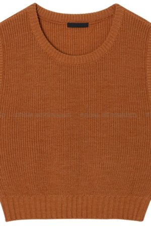 Basic U-Neck Knitted Vest - Simple Design Knit Top for Casual Style, Perfect for Layering, Korean Fashion Essential