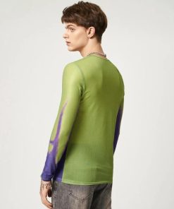 Basic Wardrobe Essentials Indian, Mall Outfit Inspo - Cyberpunk Abstract Painting Mesh Top